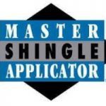 Master Shingle Applicator logo in blue and black.