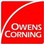 Owens Corning logo on red background.