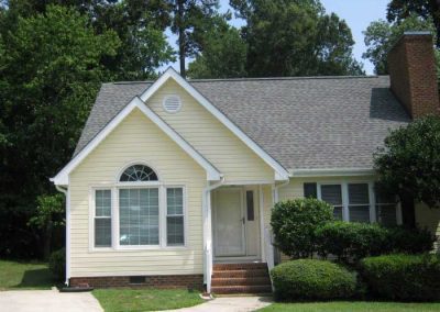 The vinyl siding after