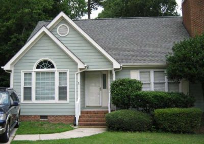 The vinyl siding before