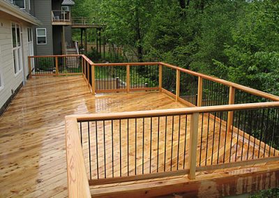 Western red cedar decking